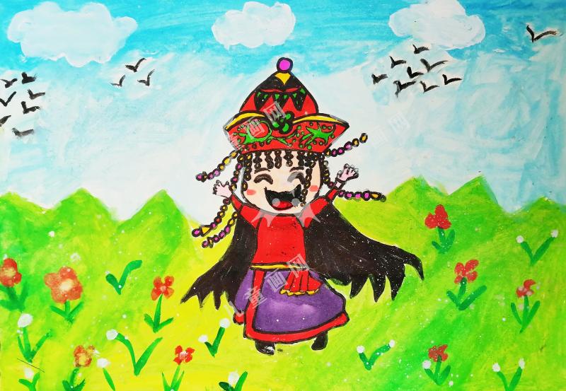 蒙古族小姑娘