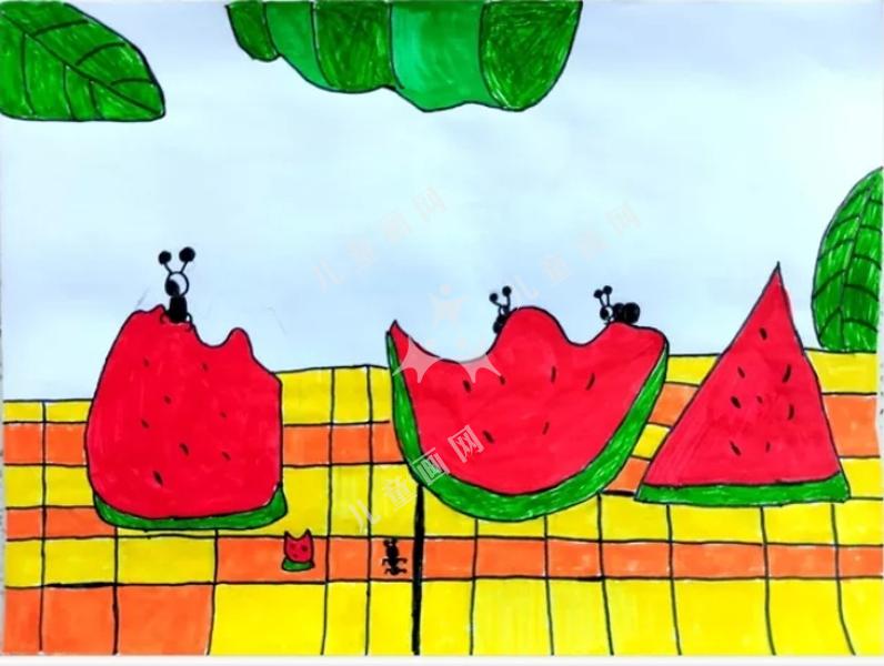 吃西瓜的蚂蚁