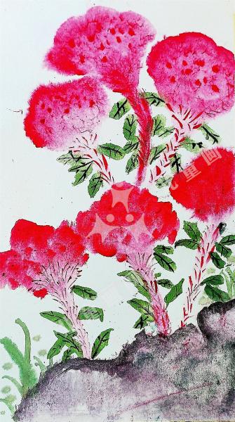 绛冠丹霞映秋色